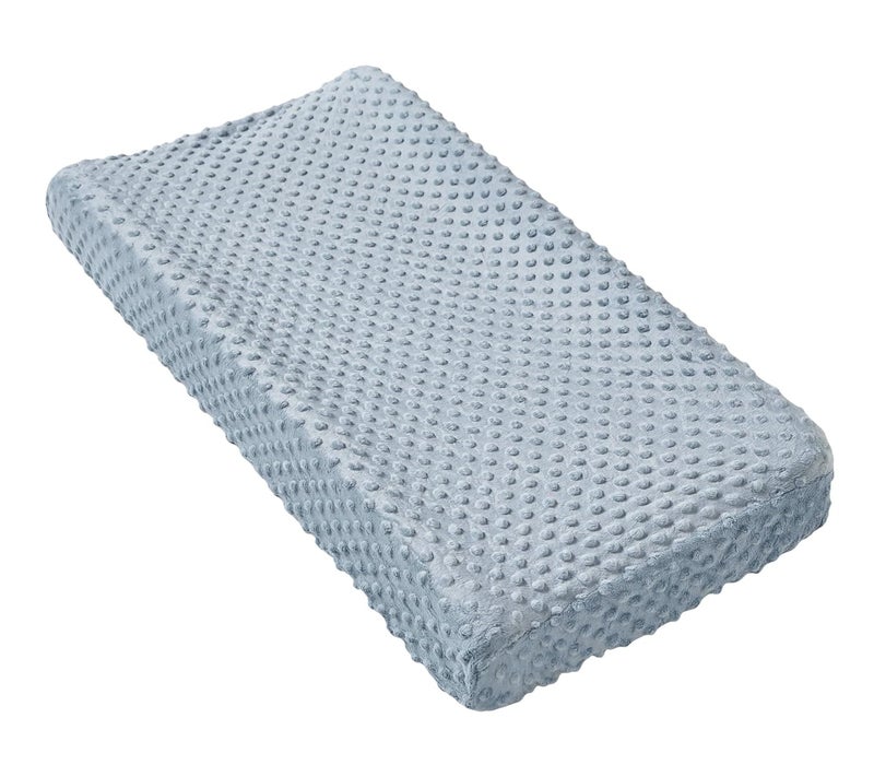 DONOMILO Changing Pad Cover Super Soft Dots Skin-Friendly Breathable Wipeable Changing Table Sheets for Baby Boy and Baby Girl (Cloud Blue) - Image 2